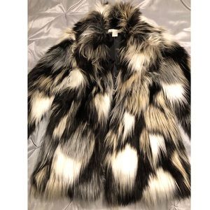 H&M Multi-Colored Faux Fur Jacket